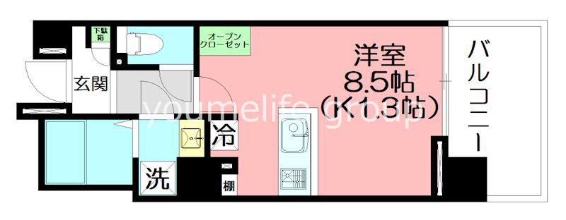 A-FLAT HIRATSUKA(ワンルーム/11階)の間取り写真
