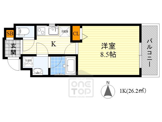RITZ SQUARE LOUI CHATELE(1K/4階)の間取り写真