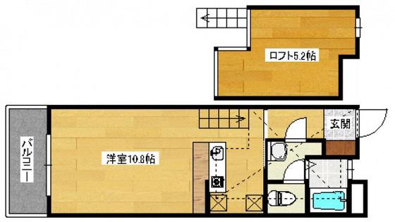エンバシーコート矢賀(ワンルーム/4階)の間取り写真