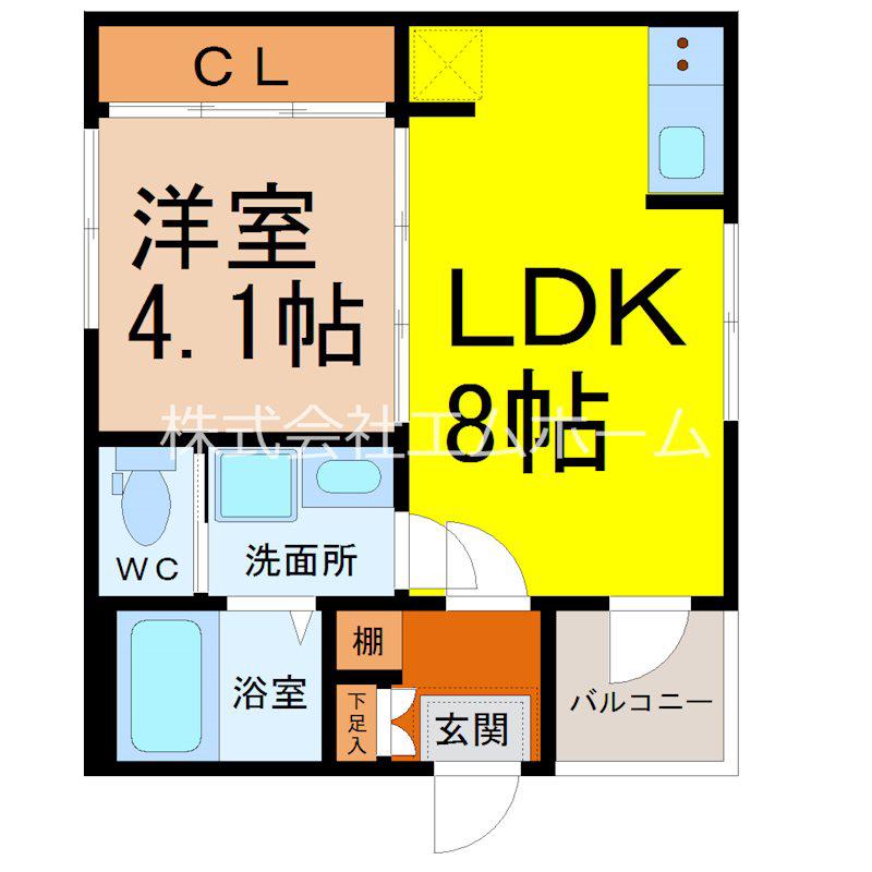 クラシカ(1LDK/2階)の間取り写真