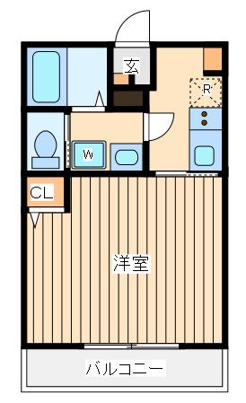 パークアシュエ(1K/2階)の間取り写真