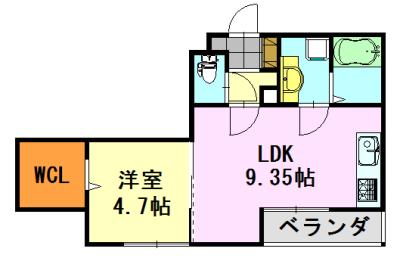 グラン・マーキュリー(1LDK/3階)の間取り写真