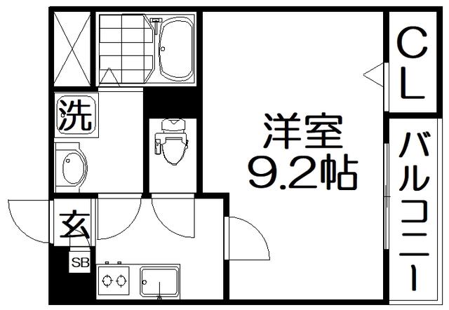ドムス寝屋川(1K/2階)の間取り写真