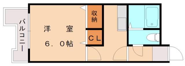 ホワイトシャトー高宮(1K/3階)の間取り写真