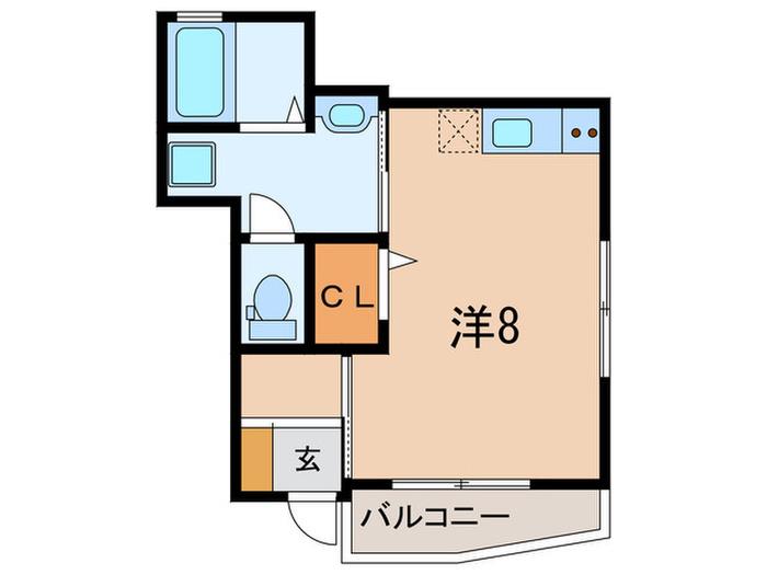 ハイツLAKA(ワンルーム/1階)の間取り写真