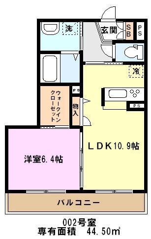 ポルトボヌール(1LDK/3階)の間取り写真