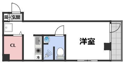 GSハイム内本町(ワンルーム/6階)の間取り写真