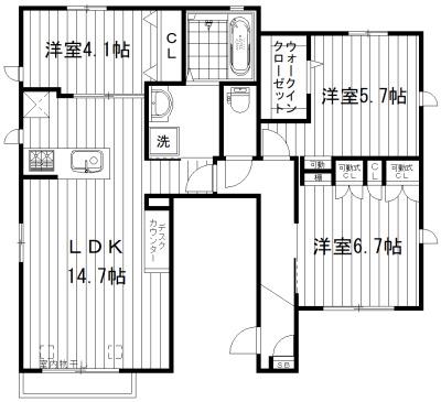 MAISON TROISII(3LDK/1階)の間取り写真