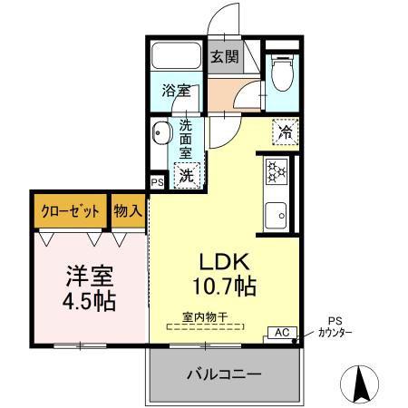 EPOCH RESIDENCE(1LDK/3階)の間取り写真
