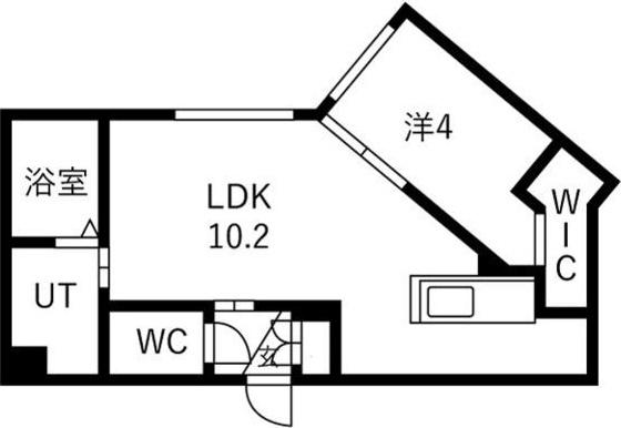 ALIVIS菊水(1LDK/2階)の間取り写真