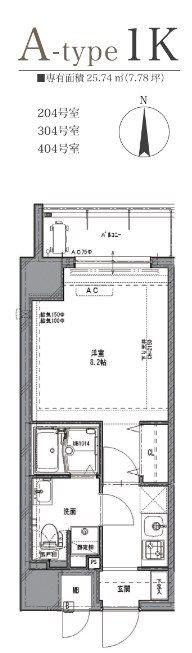 エテルヴォ三ノ輪ステーションフロント(1K/4階)の間取り写真