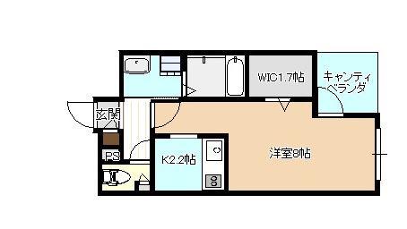 ARCADIA白鷺(ワンルーム/3階)の間取り写真