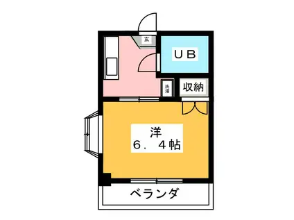 コーポ三鈴(1K/2階)の間取り写真