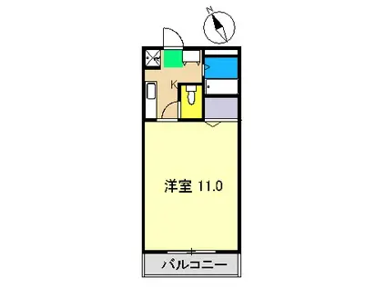 S TAGE(1K/1階)の間取り写真