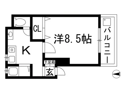 グリーンマンション玉屋Ⅱ(1K/3階)の間取り写真