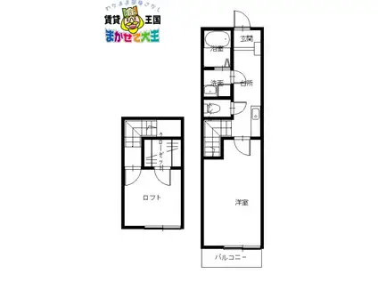 FAIRFAXIII(1K/1階)の間取り写真