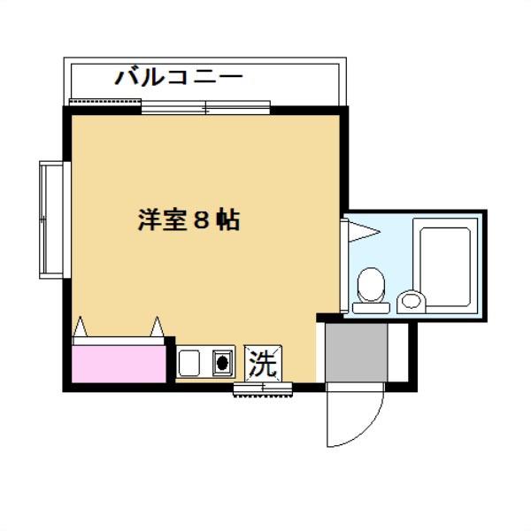 サングリエ狭山ヶ丘(ワンルーム/2階)の間取り写真
