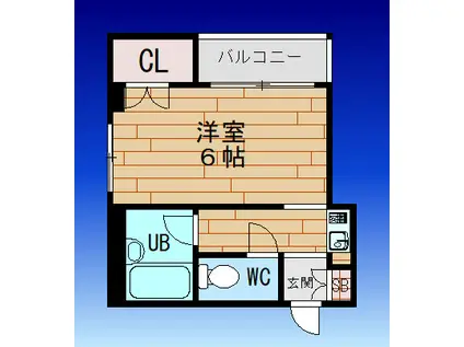 ロイヤルハイツ(1K/2階)の間取り写真