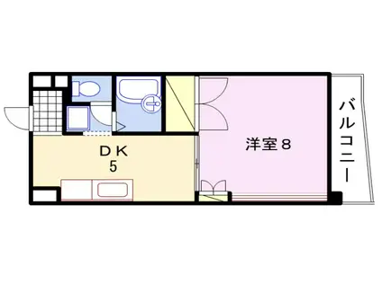 プラザ・Y(1DK/4階)の間取り写真