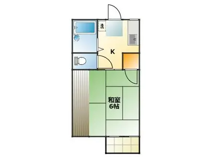 MINIハウス21(1K/2階)の間取り写真