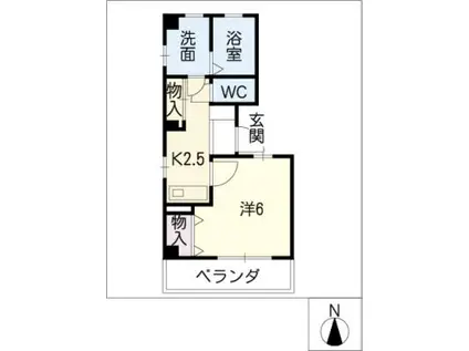 サン・あつた(1K/2階)の間取り写真