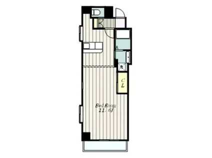 パステル八芳(1DK/3階)の間取り写真