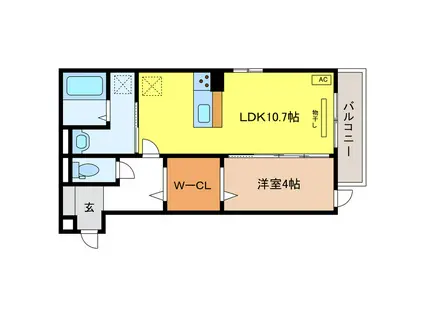 REGULUS(1LDK/3階)の間取り写真