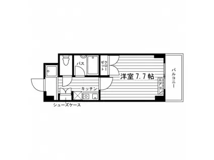 ダイヤハイツ大塚(1K/4階)の間取り写真