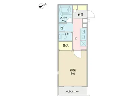 ラピスイケダ(1K/1階)の間取り写真