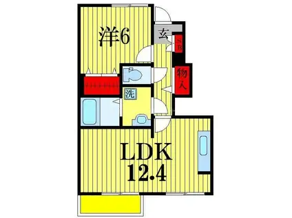 サンガーデン和泉2番館(1LDK/1階)の間取り写真