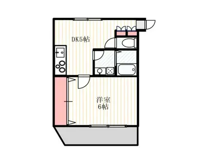 岩井ハイツ(1DK/3階)の間取り写真