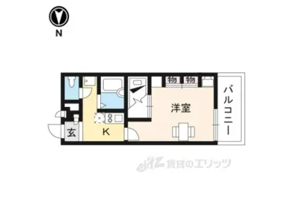 レオパレス幸甚(1K/2階)の間取り写真