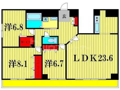 エルピス(3LDK/4階)の間取り写真