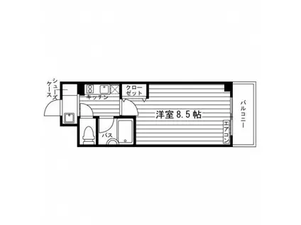 アネーロ北山(1K/4階)の間取り写真