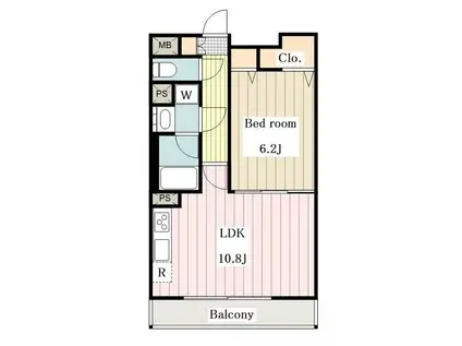 クオリアガーデン千人町(1LDK/3階)の間取り写真