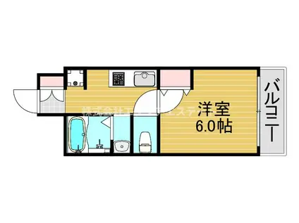 アートレジデンス春日出南(1K/1階)の間取り写真