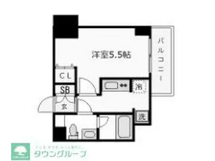 AZEST北千住(1K/9階)の間取り写真