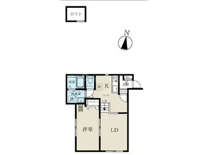 BELL BRUN(1LDK/2階)の間取り写真