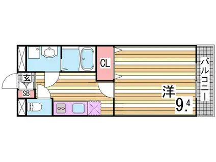 エスポワール壱番館(1K/5階)の間取り写真