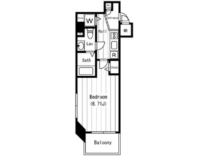 ガーラ新宿西落合(1K/4階)の間取り写真