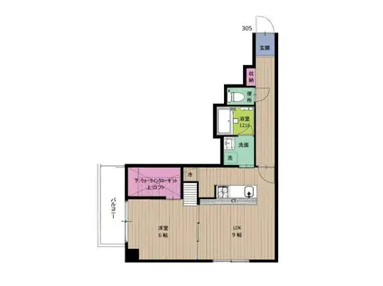 VILLACITYSANJYO(1LDK/3階)の間取り写真