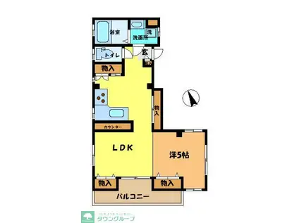 渡邉マンション(1LDK/3階)の間取り写真