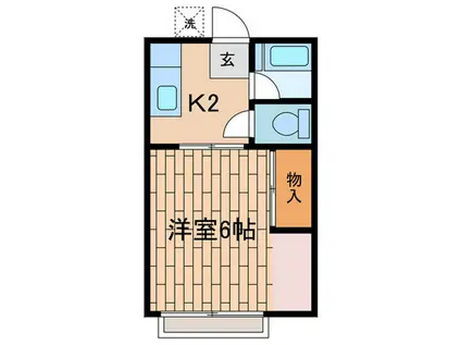 MM-I(1K/2階)の間取り写真