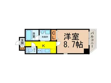 RIDGE大曾根(1K/6階)の間取り写真