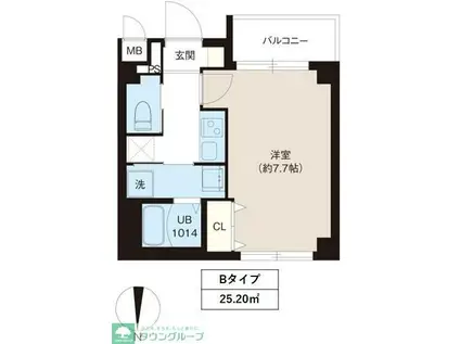 レピュア北綾瀬レジデンス(1K/3階)の間取り写真