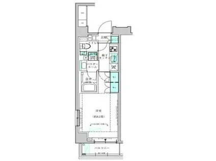 ヴィークブライト月島(1K/6階)の間取り写真