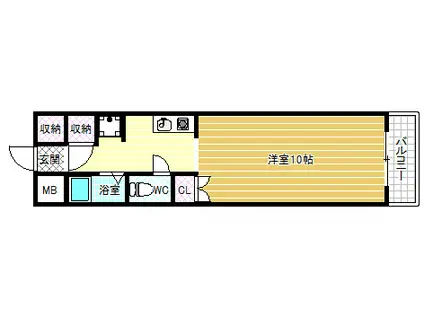 マンション福寿(1K/2階)の間取り写真