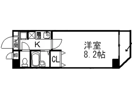 クレセント小台(1K/5階)の間取り写真