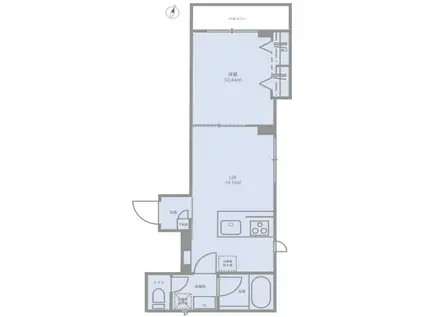 レコルト中野(1LDK/2階)の間取り写真