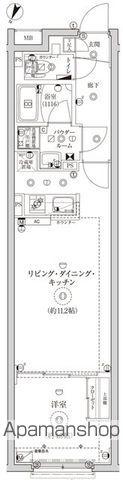 CREATIF池袋(1LDK/4階)の間取り写真